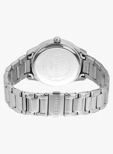 Es109082005 Silver/White Analog Watch