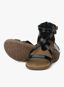 Black Buckled Sandals