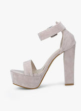 Grey Ankle Strap Sandals