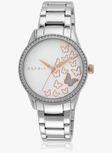 Es109082005 Silver/White Analog Watch