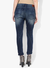 Blue Washed Mid Riseslim Fit Jeans