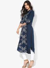 Navy Blue Printed Kurtas